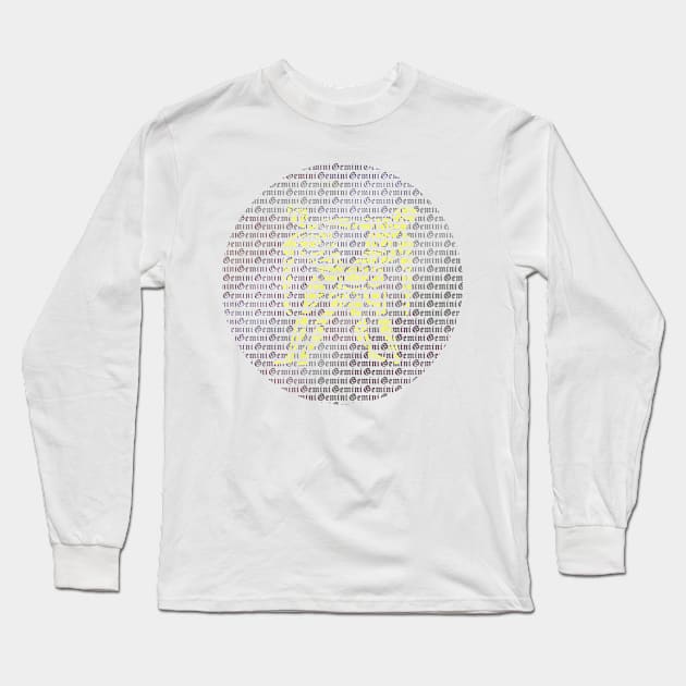 Gemini zodiac New font style Long Sleeve T-Shirt by INDONESIA68